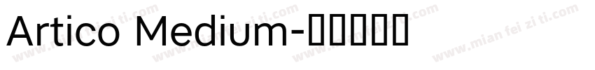 Artico Medium字体转换